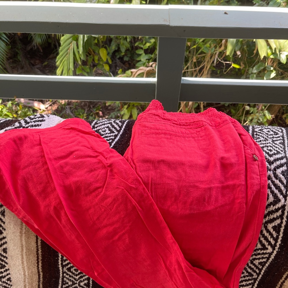 Red boho pant